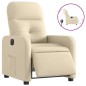 vidaXL Sillón reclinable eléctrico de tela crema vidaXL Sillón reclinable eléctrico de tela crema