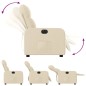 vidaXL Sillón reclinable eléctrico de tela crema vidaXL Sillón reclinable eléctrico de tela crema
