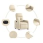 vidaXL Sillón reclinable eléctrico de tela crema vidaXL Sillón reclinable eléctrico de tela crema