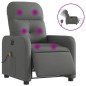 vidaXL Sillón reclinable de masaje eléctrico tela gris oscuro vidaXL Sillón reclinable de masaje eléctrico tela gris oscuro