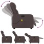vidaXL Sillón reclinable de masaje eléctrico tela marrón oscuro vidaXL Sillón reclinable de masaje eléctrico tela marrón oscuro