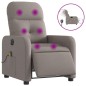 vidaXL Sillón reclinable de masaje eléctrico tela gris taupe vidaXL Sillón reclinable de masaje eléctrico tela gris taupe