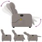 vidaXL Sillón reclinable de masaje eléctrico tela gris taupe vidaXL Sillón reclinable de masaje eléctrico tela gris taupe