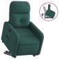 vidaXL Sillón reclinable elevable tela verde oscuro vidaXL Sillón reclinable elevable tela verde oscuro