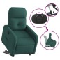 vidaXL Sillón reclinable elevable tela verde oscuro vidaXL Sillón reclinable elevable tela verde oscuro