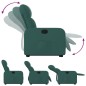 vidaXL Sillón reclinable elevable tela verde oscuro vidaXL Sillón reclinable elevable tela verde oscuro