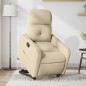 vidaXL Sillón reclinable elevable de tela color crema vidaXL Sillón reclinable elevable de tela color crema