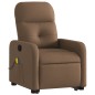 vidaXL Silla de masaje reclinable de pie de tela marrón vidaXL Silla de masaje reclinable de pie de tela marrón