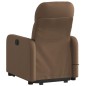 vidaXL Silla de masaje reclinable de pie de tela marrón vidaXL Silla de masaje reclinable de pie de tela marrón