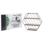 Home&Styling Estantería de pared de 3 niveles color natural y negro Home&Styling Estantería de pared de 3 niveles color natural y negro