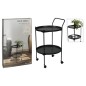 Home&Styling Mesita auxiliar con ruedas de 2 niveles negra Home&Styling Mesita auxiliar con ruedas de 2 niveles negra