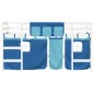 vidaXL Cama alta para niños con cortinas madera pino azul 80x200 cm vidaXL Cama alta para niños con cortinas madera pino azul 80x200 cm