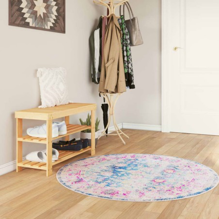 vidaXL Alfombra lavable antideslizante multicolor Ø 120 cm