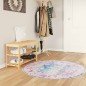 vidaXL Alfombra lavable antideslizante multicolor Ø 120 cm
