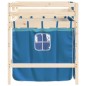 vidaXL Cama alta para niños con cortinas madera pino azul 90x200 cm vidaXL Cama alta para niños con cortinas madera pino azul 90x200 cm