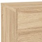 vidaXL Mesita de noche con luces LED roble Sonoma 70x36x40,5 cm