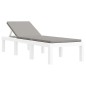 vidaXL Tumbona con cojines PP blanco vidaXL Tumbona con cojines PP blanco