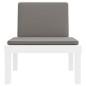 vidaXL Tumbona con cojines PP blanco vidaXL Tumbona con cojines PP blanco