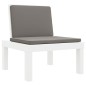 vidaXL Tumbona con cojines PP blanco vidaXL Tumbona con cojines PP blanco