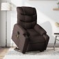 vidaXL Sillón masaje eléctrico reclinable elevable tela marrón oscuro vidaXL Sillón masaje eléctrico reclinable elevable tela marrón oscuro