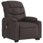 vidaXL Sillón masaje eléctrico reclinable elevable tela marrón oscuro vidaXL Sillón masaje eléctrico reclinable elevable tela marrón oscuro