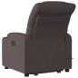 vidaXL Sillón masaje eléctrico reclinable elevable tela marrón oscuro vidaXL Sillón masaje eléctrico reclinable elevable tela marrón oscuro