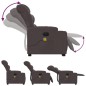 vidaXL Sillón masaje eléctrico reclinable elevable tela marrón oscuro vidaXL Sillón masaje eléctrico reclinable elevable tela marrón oscuro