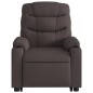 vidaXL Sillón masaje eléctrico reclinable elevable tela marrón oscuro vidaXL Sillón masaje eléctrico reclinable elevable tela marrón oscuro