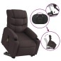 vidaXL Sillón masaje eléctrico reclinable elevable tela marrón oscuro vidaXL Sillón masaje eléctrico reclinable elevable tela marrón oscuro