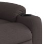 vidaXL Sillón masaje eléctrico reclinable elevable tela marrón oscuro vidaXL Sillón masaje eléctrico reclinable elevable tela marrón oscuro