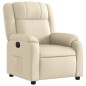 vidaXL Sillón reclinable eléctrico de tela crema