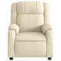 vidaXL Sillón reclinable eléctrico de tela crema