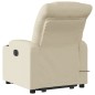 vidaXL Sillón de masaje eléctrico reclinable elevable tela crema vidaXL Sillón de masaje eléctrico reclinable elevable tela crema