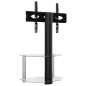 vidaXL Mueble TV esquina 2 niveles para 32-70 pulgadas negro plateado