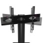 vidaXL Mueble TV esquina 3 niveles para 32-70 pulgadas negro plateado