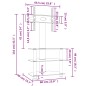 vidaXL Mueble TV esquina 3 niveles para 32-70 pulgadas negro plateado