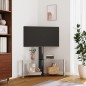 vidaXL Mueble TV esquina 2 niveles para 32-70 pulgadas negro plateado vidaXL Mueble TV esquina 2 niveles para 32-70 pulgadas negro plateado