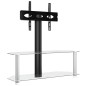 vidaXL Mueble TV esquina 2 niveles para 32-70 pulgadas negro plateado vidaXL Mueble TV esquina 2 niveles para 32-70 pulgadas negro plateado