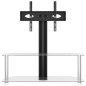 vidaXL Mueble TV esquina 2 niveles para 32-70 pulgadas negro plateado vidaXL Mueble TV esquina 2 niveles para 32-70 pulgadas negro plateado