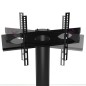 vidaXL Mueble TV esquina 2 niveles para 32-70 pulgadas negro plateado vidaXL Mueble TV esquina 2 niveles para 32-70 pulgadas negro plateado