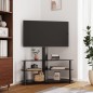 vidaXL Mueble de TV de esquina 3 niveles para 32-70 pulgadas negro