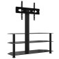 vidaXL Mueble de TV de esquina 3 niveles para 32-70 pulgadas negro