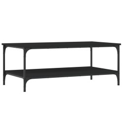 vidaXL Mesa de centro madera de ingeniería negro 100x55x40 cm