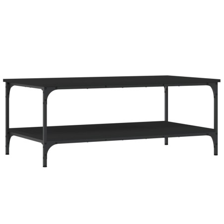 vidaXL Mesa de centro madera de ingeniería negro 100x55x40 cm