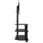 vidaXL Mueble de TV de esquina 3 niveles para 32-70 pulgadas negro