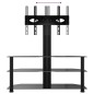 vidaXL Mueble de TV de esquina 3 niveles para 32-70 pulgadas negro