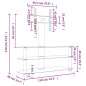 vidaXL Mueble de TV de esquina 3 niveles para 32-70 pulgadas negro