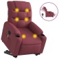 vidaXL Sillón de masaje elevable eléctrico tela rojo tinto vidaXL Sillón de masaje elevable eléctrico tela rojo tinto