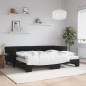 vidaXL Sofá cama nido con colchón terciopelo negro 90x200 cm vidaXL Sofá cama nido con colchón terciopelo negro 90x200 cm