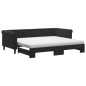 vidaXL Sofá cama nido con colchón terciopelo negro 90x200 cm vidaXL Sofá cama nido con colchón terciopelo negro 90x200 cm